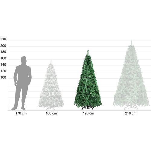 Arbol De Navidad 1.90 m Pino Artificial Follaje Verde Frondoso Pachon Apariencia Natural