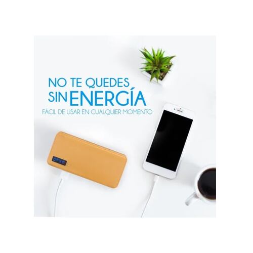 Powerbank Bateria De Carga Extra 22000mah 3usb Con Linterna Café.