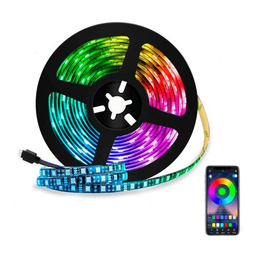 Tira De Luces Led Bluetooth Control 5050 Rgb 20m (2x10m) Controlable por APP