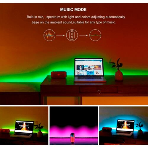 Tira De Luces Led Bluetooth Control 5050 Rgb 20m (2x10m) Controlable por APP