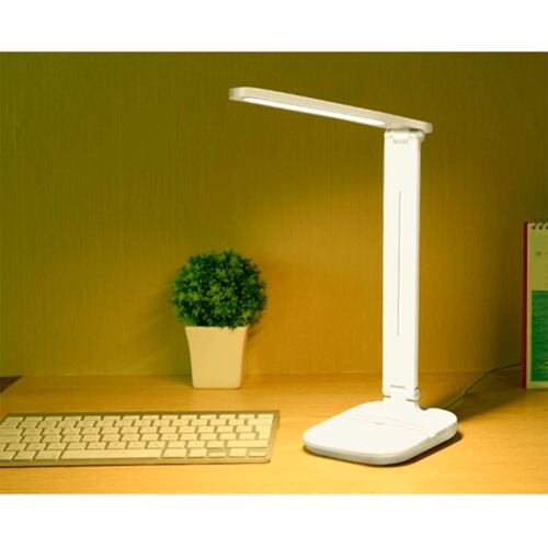 Lámpara Led De Lectura Para Escritorio, Recargable Usb con soporte para celular