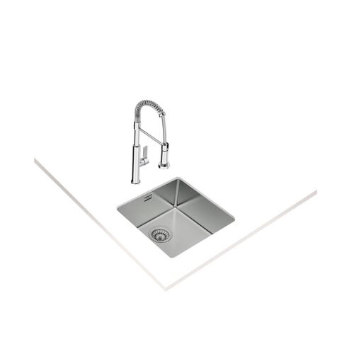 TARJA / FREGADERO TEKA BE LINEA RS15 40.40 PARA SUBMONTAR DE 44 CM (17 PULGADAS) CON UNA TINA EN ACERO INOXIDABLE