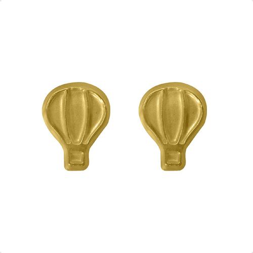 Aretes | Broqueles Globo Aerostático VAROURO Oro 10k Piercing | Niña.