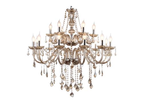 Lámpara candil de cristal candelabro 12+6 focos estilo elegante