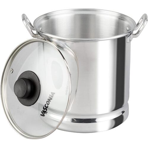 Vaporera Vasconia 22 cm, mangos de aluminio  con tapa de vidrio modelo 4009033
