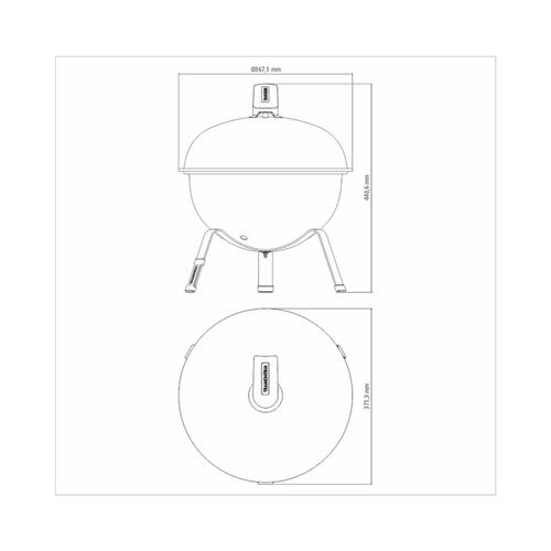 Grill Carbón TCP 320L Tramontina Negro