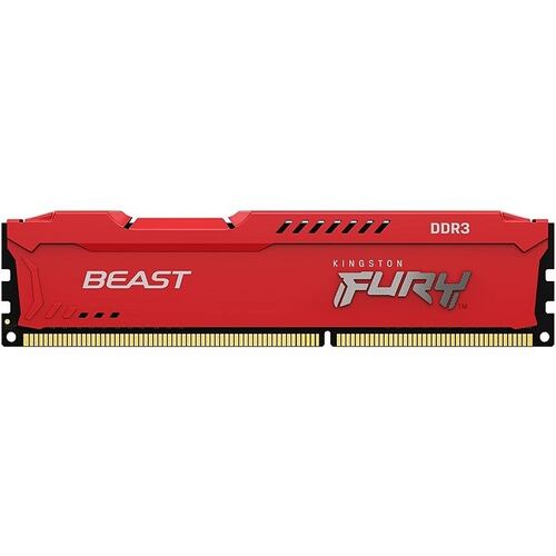 Memoria Ram DDR3 Kingston Fury Beast 1600MHz 4GB PC3-12800 Roja KF316C10BR/4