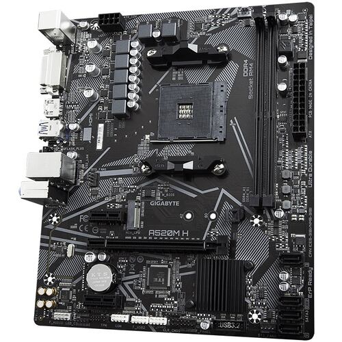 Tarjeta Madre GIGABYTE A520M H 2xDDR4 PCI-E USB3 Socket AM4.