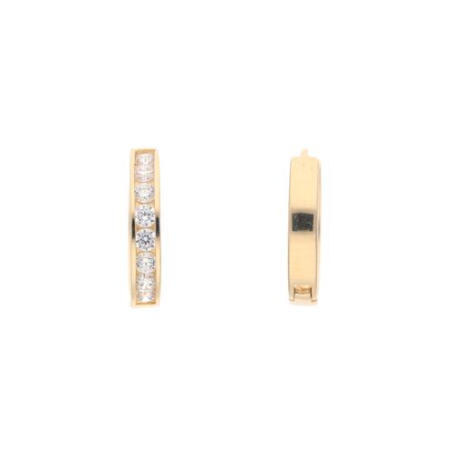 Aretes Doble Vista Oro 14 Kilates