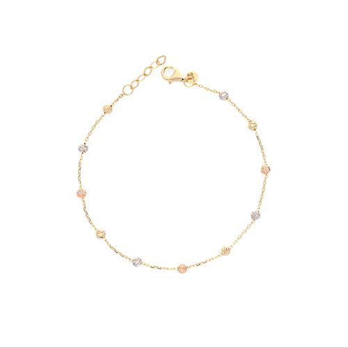 Pulso Satélites Diamantado Oro italiano 14 Kilates