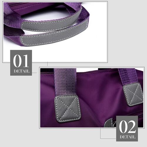 Bolsa Mujer Impermeable Viaje Nylon Tote Crossbody Bandolera Viajera.