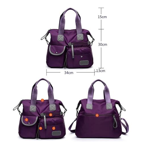 Bolsa Mujer Impermeable Viaje Nylon Tote Crossbody Bandolera Viajera.