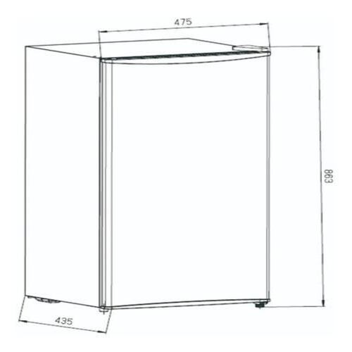 REFRIGERADOR FRIGOBAR TEKA RSR 10520 GBK CON CAPACIDAD DE 4 PIES CÚBICOS CON ACABADO EN CRISTAL NEGRO.