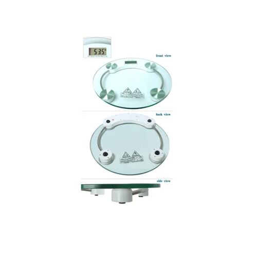 Bascula Digital Vidrio Templado Redonda Cristal 