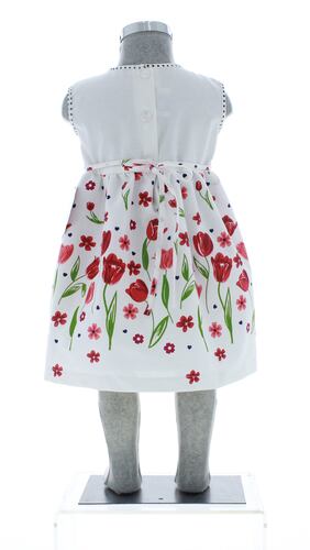 Vestido Niña color Blanco Floreado 1 a 8 años 2604.
