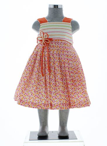 Vestido Niña Naranja Floreado 2 a 10 años 2720.