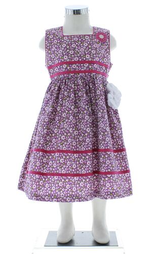 Vestido Niña Morado Floreado 1 a 12 años 2724.