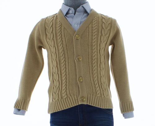 Sueter Niño Tejido Beige 2380 1 a 10 Años.