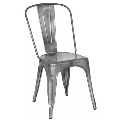 Silla Tolix Acero Vintage Comedor Casa Hogar 5 Piezas Plata.