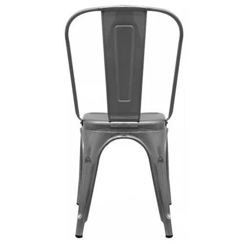 Silla Tolix Acero Vintage Comedor Casa Hogar 5 Piezas Plata.