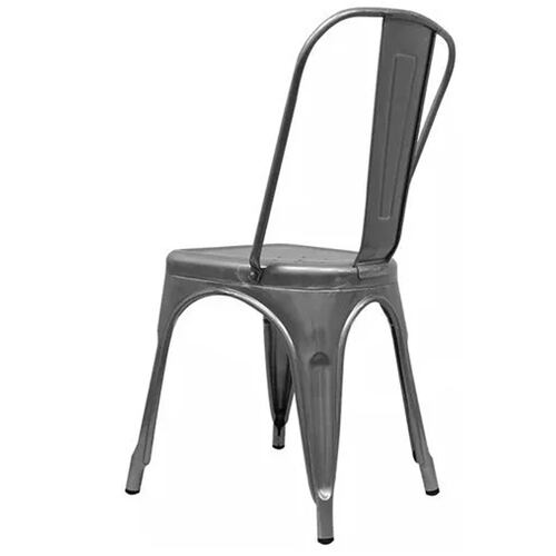 Silla Tolix Acero Vintage Comedor Casa Hogar 5 Piezas Plata.
