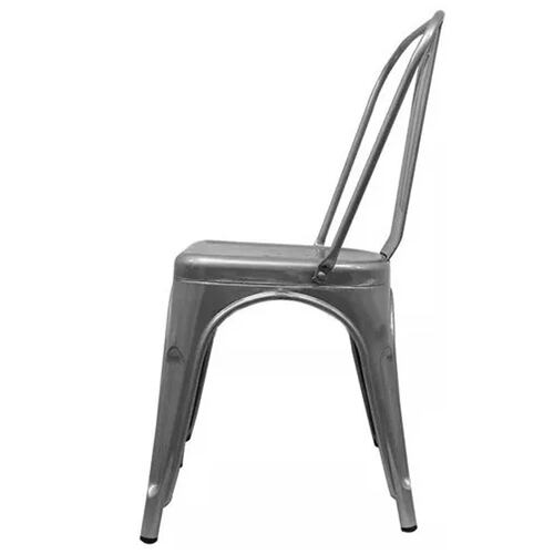 Silla Tolix Acero Vintage Comedor Casa Hogar 5 Piezas Plata.