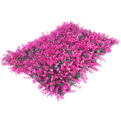 Muro Verde 25 Piezas Follaje Artificial Pared Decorativo 60x40 Pasto Rosa