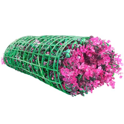 Muro Verde 25 Piezas Follaje Artificial Pared Decorativo 60x40 Pasto Rosa