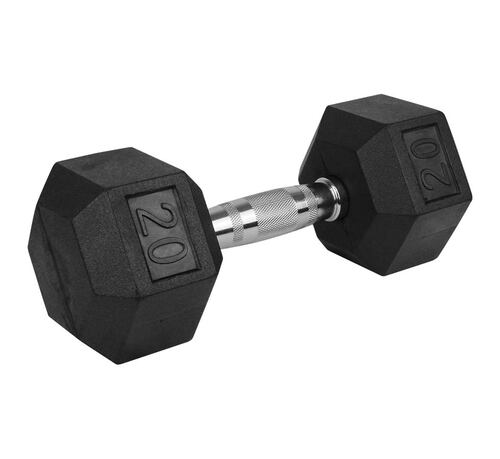 Kit 2 Mancuernas Hexagonales Acero Forro De Neopreno 20 lbs