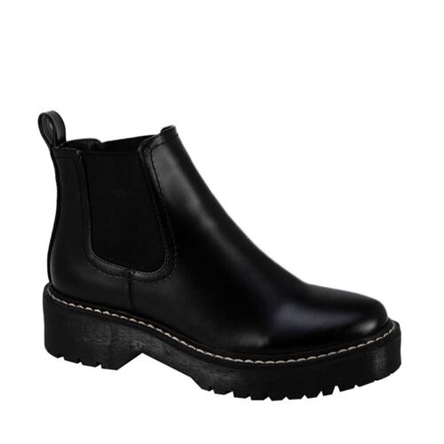 Moto bota Goodyear para mujer, color negro, con suela antiderrapante, mod. 877190