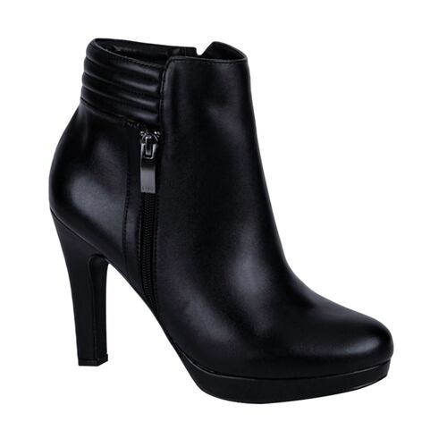 Botas cortas de vestir para mujer marca Yaeli, con tacón alto, negras, mod. 977426