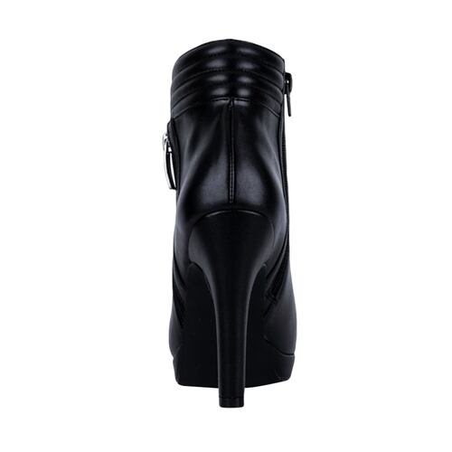 Botas cortas de vestir para mujer marca Yaeli, con tacón alto, negras, mod. 977426