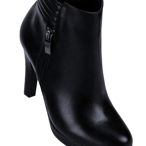 Botas cortas de vestir para mujer marca Yaeli, con tacón alto, negras, mod. 977426