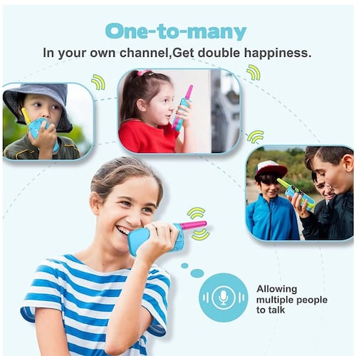 3 Piezas Walkie Talkie Niños Con 8 Canales Vox De 3 Millas