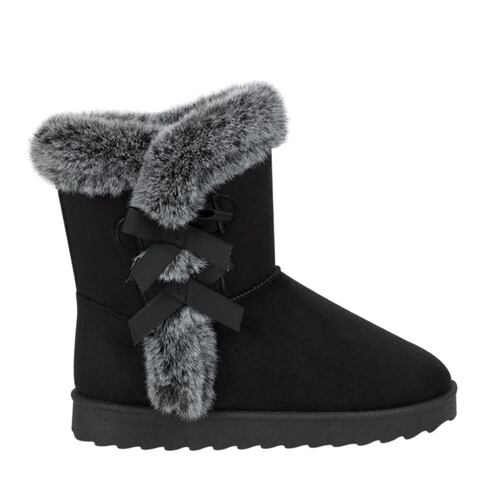 Botas tipo Ugg para mujer, marca PBPS color negro, mod. 993523