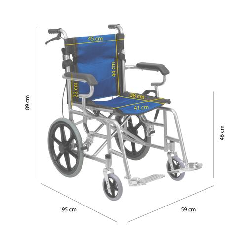 Silla De Ruedas Uso Rudo de Translado Todo Terreno Plegable