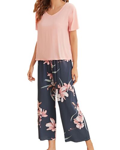Pijama Elegante Dama Mujer  Ropa De Dormir Suave 2 Piezas