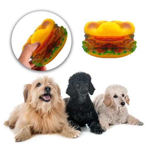 Juguete Chillon Para Mascotas Sonido Hamburguesa Perro Cachorro