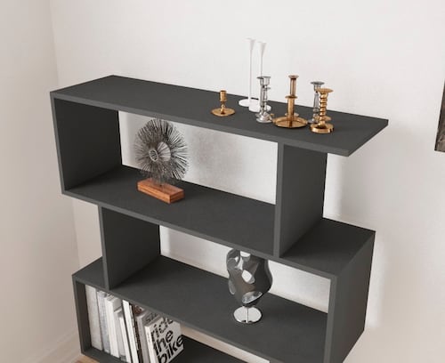 Librero Minimalista Gris Oxford