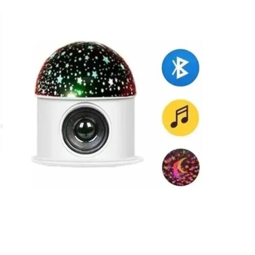 Foco Led Proyector Estrellas C/bocina Musica Bluetooth Niños 