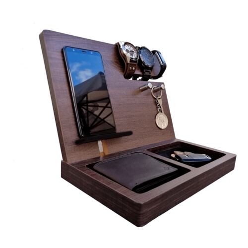 Organizador Buro Escritorio Celular Reloj Regalo para Hombre