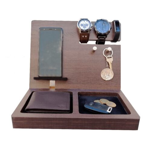 Organizador Buro Escritorio Celular Reloj Regalo para Hombre