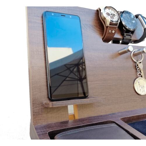 Organizador Buro Escritorio Celular Reloj Regalo para Hombre