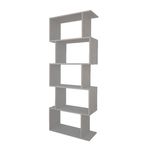Librero minimalista alto gris claro