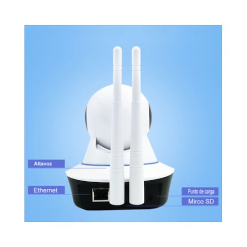 Cámara Seguridad 360  Ip Wifi Hd 1080p Sensor Movimiento 2 antenas 