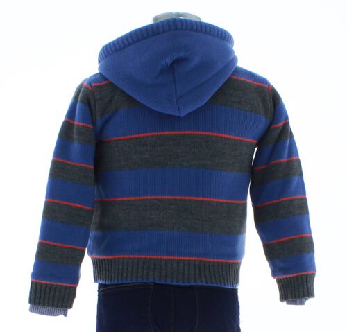 Chamarra Niño Azul con Gris Forrada 2418 6 a 16 Años.