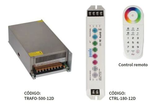 Cascada Led Natural 48" Labio 6" + Transformador + controlador