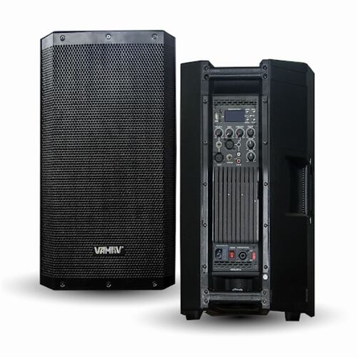Bafle Amplificado Vamav Mercury 12 color negro.