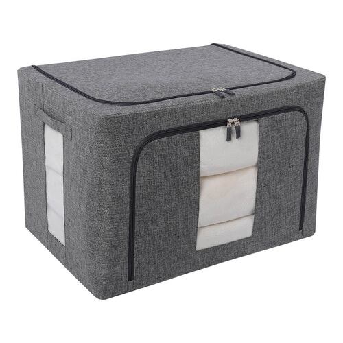 Caja Flexible de Almacenamiento Para Blancos , Set 2 piezas, Color Gris.