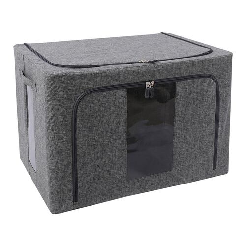 Caja Flexible de Almacenamiento Para Blancos , Set 2 piezas, Color Gris.